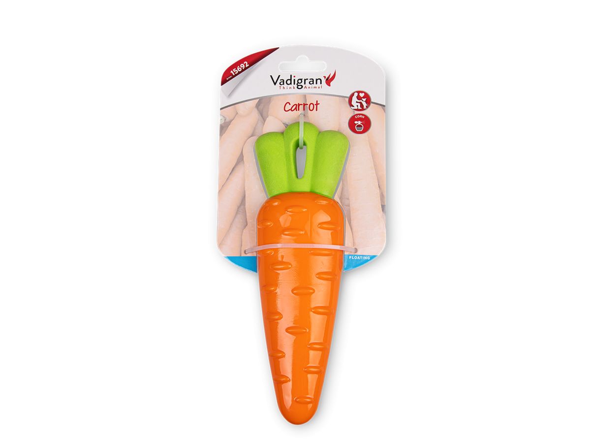 VADIGRAN TPR Popcorn Carrot kramtukas šuniui 20cm (plūduriuoja) (4)